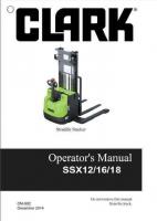 Мануалы CLARK Operators Manuals 2018