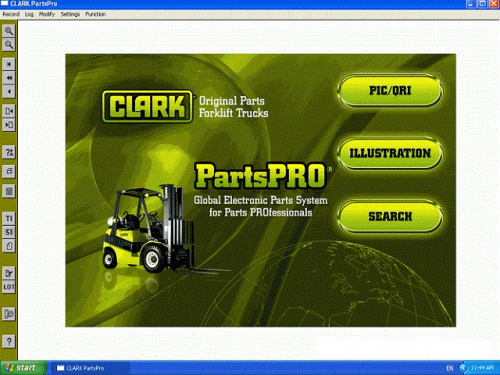 Установка каталога запчастей CLARK ForkLift Trucks PartsPro Plus 2017