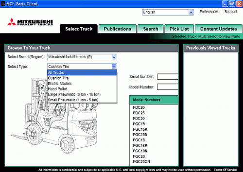 Установка программы Mitsubishi Forklift Trucks EPC MCFE 2024 + Workshop Manuals