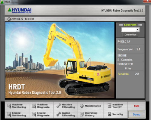 Установка программы диагностики экскаваторов Hyundai Robex Diagnostic HRDT